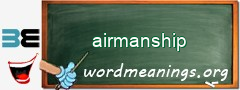 WordMeaning blackboard for airmanship